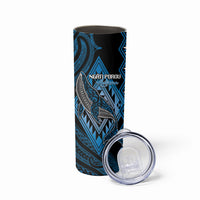 Aotearoa Iwi Ngati Porou Personalised Skinny Tumbler NZ Maori Humpback Whale Taniko Motifs LT14 - Polynesian Pride