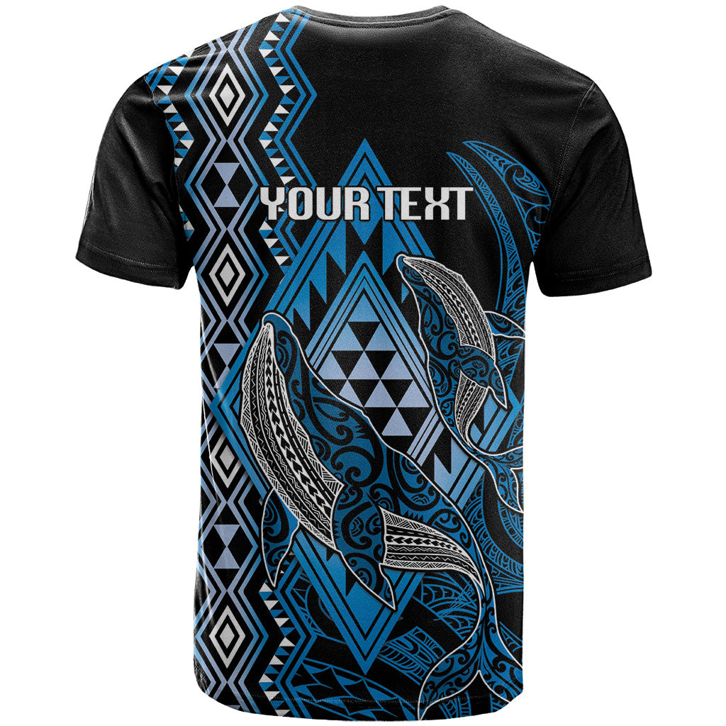 Aotearoa Iwi Ngati Porou Personalised T Shirt NZ Maori Humpback Whale Taniko Motifs LT14 - Polynesian Pride