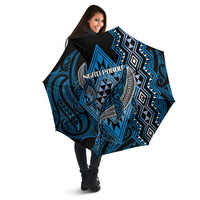 Aotearoa Iwi Ngati Porou Umbrella NZ Maori Humpback Whale Taniko Motifs LT14 - Polynesian Pride