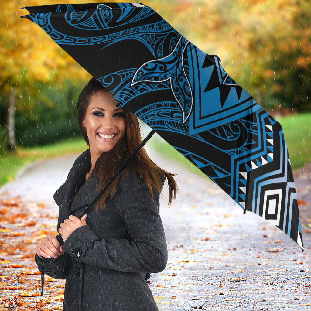 Aotearoa Iwi Ngati Porou Umbrella NZ Maori Humpback Whale Taniko Motifs LT14 - Polynesian Pride