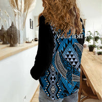 Aotearoa Iwi Ngati Porou Personalised Women Casual Shirt NZ Maori Humpback Whale Taniko Motifs LT14 - Polynesian Pride