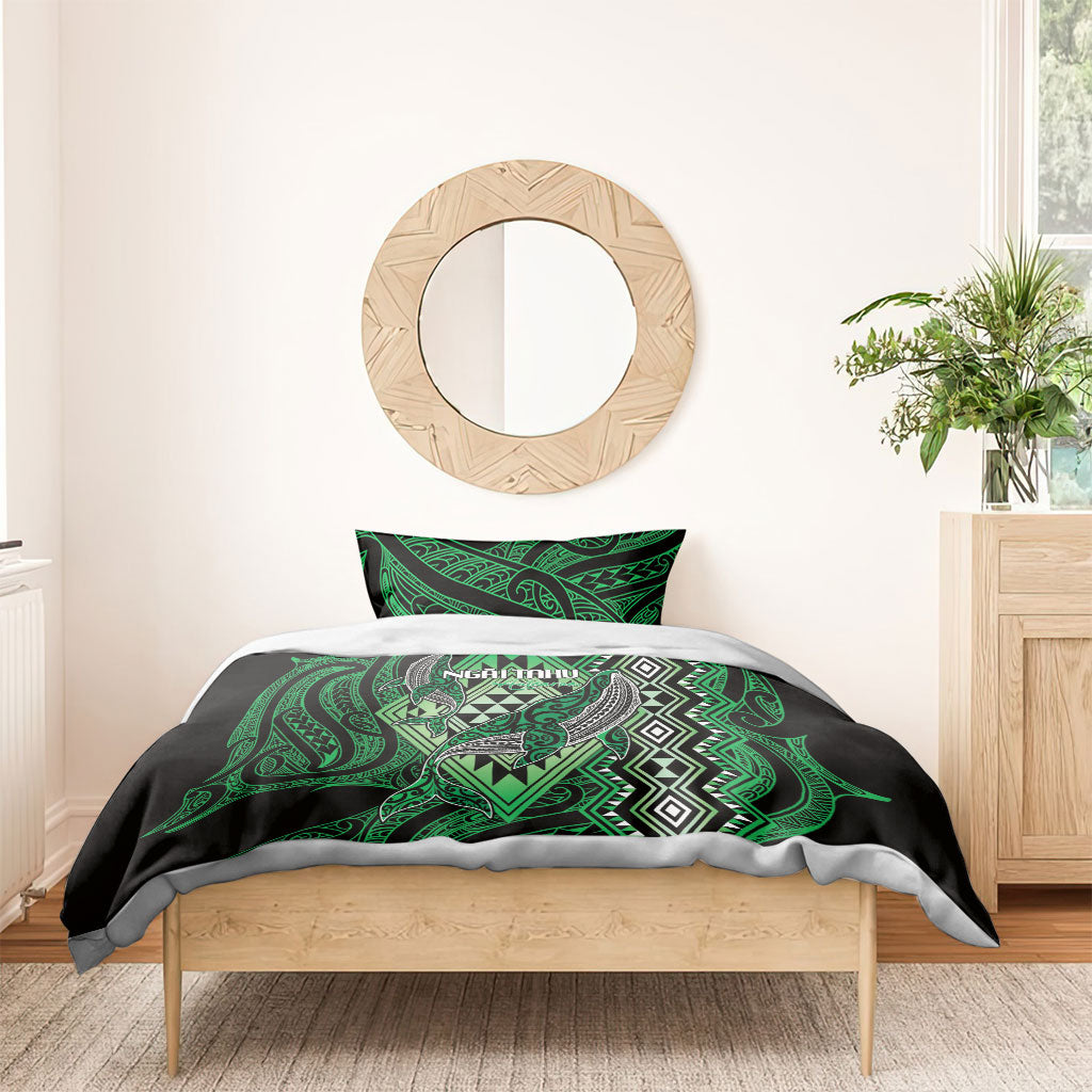 Aotearoa Iwi Ngai Tahu Bedding Set NZ Maori Humpback Whale Taniko Motifs LT14 - Polynesian Pride
