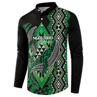 Aotearoa Iwi Ngai Tahu Personalised Button Sweatshirt NZ Maori Humpback Whale Taniko Motifs LT14 - Polynesian Pride