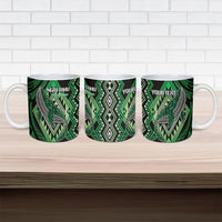 Aotearoa Iwi Ngai Tahu Personalised Ceramic Mug NZ Maori Humpback Whale Taniko Motifs LT14 - Polynesian Pride