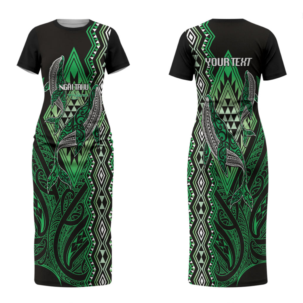 Aotearoa Iwi Ngai Tahu Personalised Couples Matching Short Sleeve Bodycon Dress and Long Sleeve Button Shirt NZ Maori Humpback Whale Taniko Motifs LT14 - Polynesian Pride