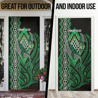 Aotearoa Iwi Ngai Tahu Personalised Door Cover NZ Maori Humpback Whale Taniko Motifs LT14 - Polynesian Pride