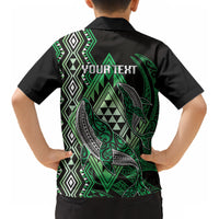 Aotearoa Iwi Ngai Tahu Personalised Kid Hawaiian Shirt NZ Maori Humpback Whale Taniko Motifs LT14 - Polynesian Pride