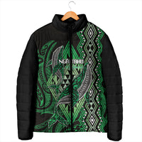 Aotearoa Iwi Ngai Tahu Personalised Padded Jacket NZ Maori Humpback Whale Taniko Motifs LT14 - Polynesian Pride