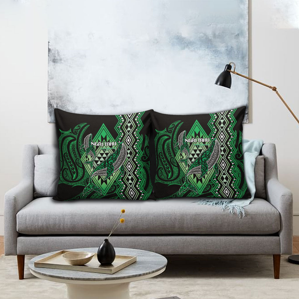 Aotearoa Iwi Ngai Tahu Pillow Cover NZ Maori Humpback Whale Taniko Motifs LT14 - Polynesian Pride