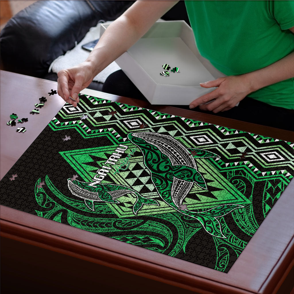 Aotearoa Iwi Ngai Tahu Puzzle NZ Maori Humpback Whale Taniko Motifs LT14 - Polynesian Pride