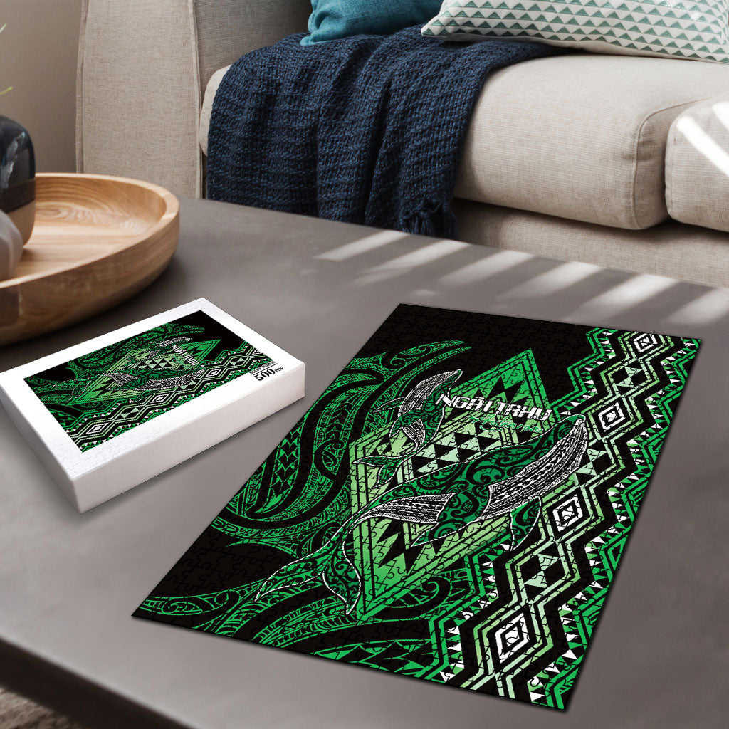 Aotearoa Iwi Ngai Tahu Puzzle NZ Maori Humpback Whale Taniko Motifs LT14 - Polynesian Pride