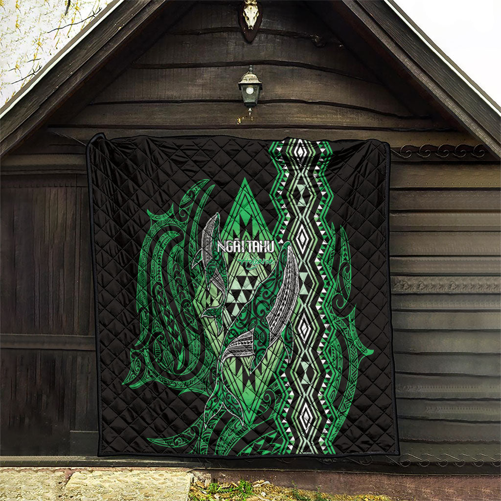 Aotearoa Iwi Ngai Tahu Quilt NZ Maori Humpback Whale Taniko Motifs LT14 - Polynesian Pride
