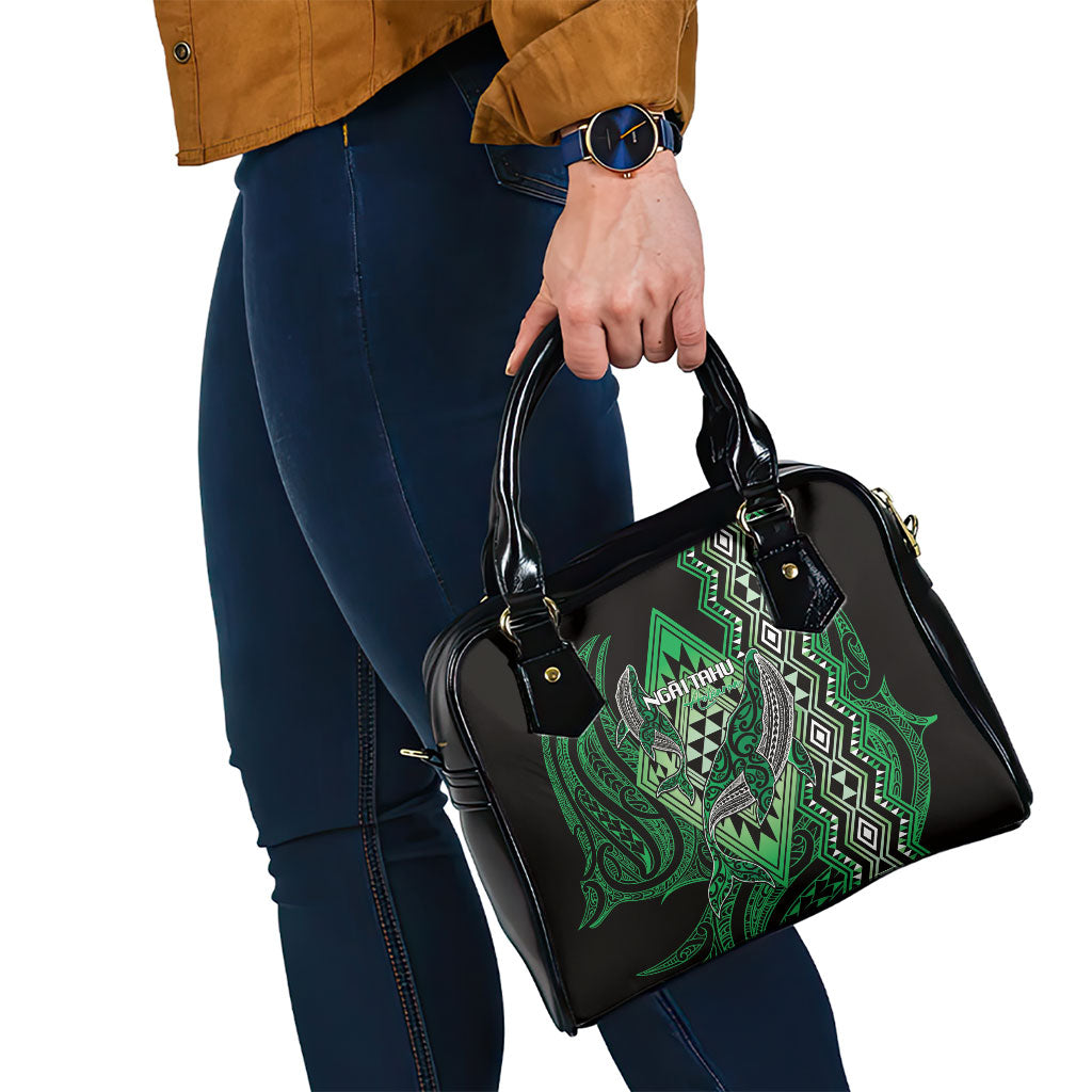 Aotearoa Iwi Ngai Tahu Shoulder Handbag NZ Maori Humpback Whale Taniko Motifs LT14 - Polynesian Pride