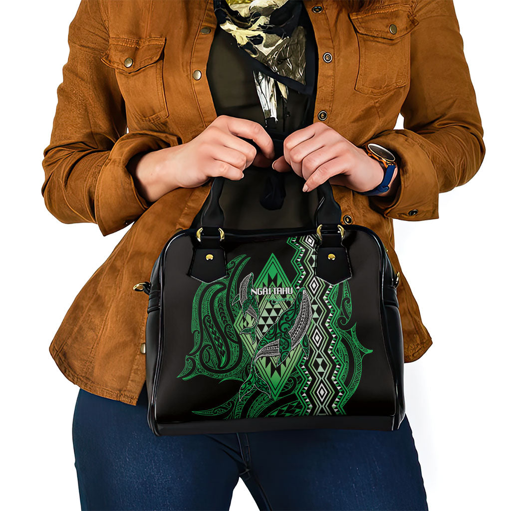 Aotearoa Iwi Ngai Tahu Shoulder Handbag NZ Maori Humpback Whale Taniko Motifs LT14 - Polynesian Pride