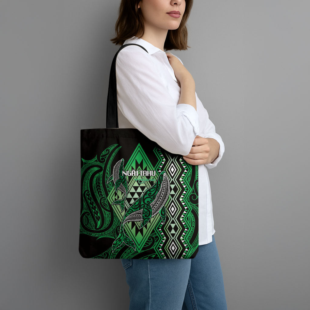 Aotearoa Iwi Ngai Tahu Tote Bag NZ Maori Humpback Whale Taniko Motifs LT14 - Polynesian Pride