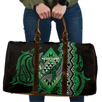 Aotearoa Iwi Ngai Tahu Travel Bag NZ Maori Humpback Whale Taniko Motifs LT14 Green - Polynesian Pride