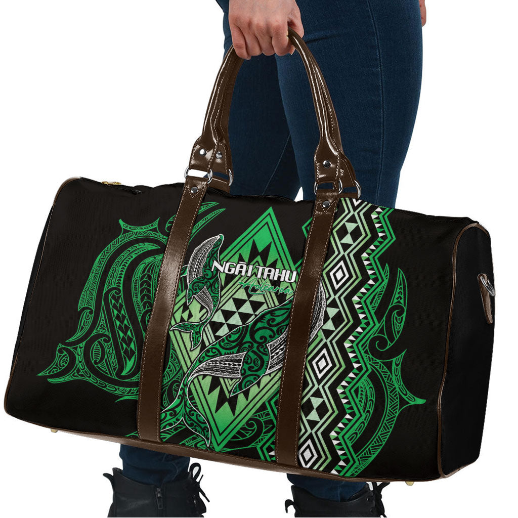 Aotearoa Iwi Ngai Tahu Travel Bag NZ Maori Humpback Whale Taniko Motifs LT14 - Polynesian Pride