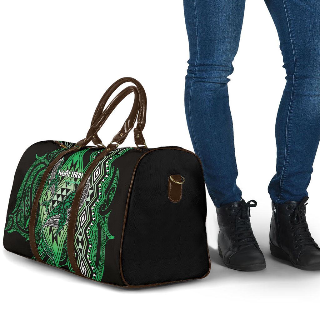 Aotearoa Iwi Ngai Tahu Travel Bag NZ Maori Humpback Whale Taniko Motifs LT14 - Polynesian Pride