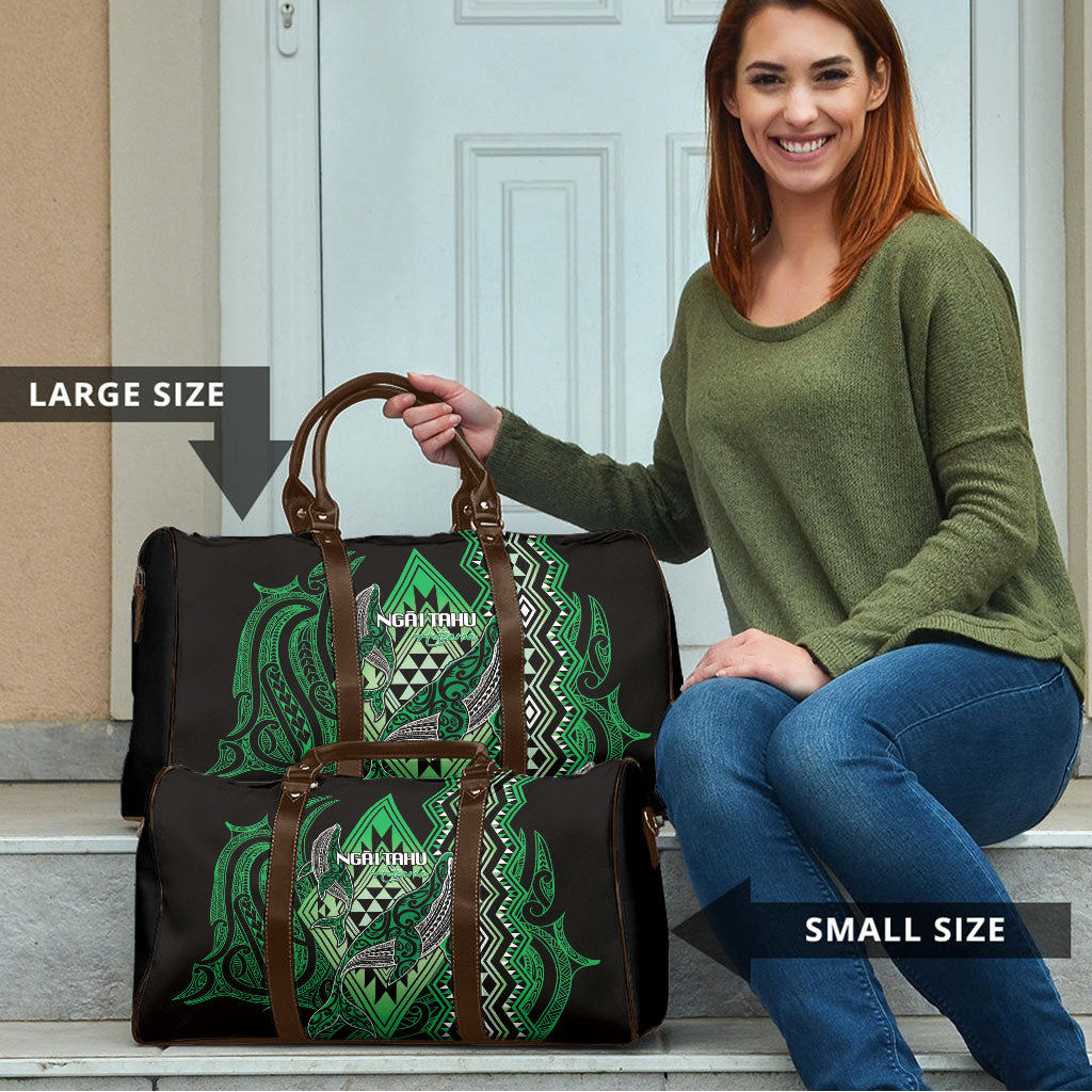 Aotearoa Iwi Ngai Tahu Travel Bag NZ Maori Humpback Whale Taniko Motifs LT14 - Polynesian Pride