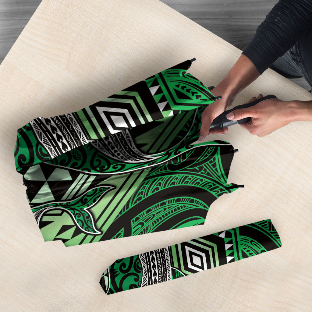 Aotearoa Iwi Ngai Tahu Umbrella NZ Maori Humpback Whale Taniko Motifs LT14 - Polynesian Pride