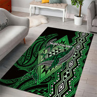 Aotearoa Iwi Ngati Pikiao Area Rug NZ Maori Humpback Whale Taniko Motifs LT14 - Polynesian Pride