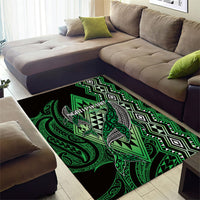 Aotearoa Iwi Ngati Pikiao Area Rug NZ Maori Humpback Whale Taniko Motifs LT14 - Polynesian Pride