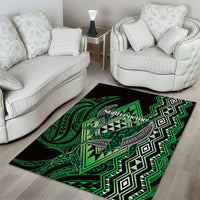 Aotearoa Iwi Ngati Pikiao Area Rug NZ Maori Humpback Whale Taniko Motifs LT14 - Polynesian Pride