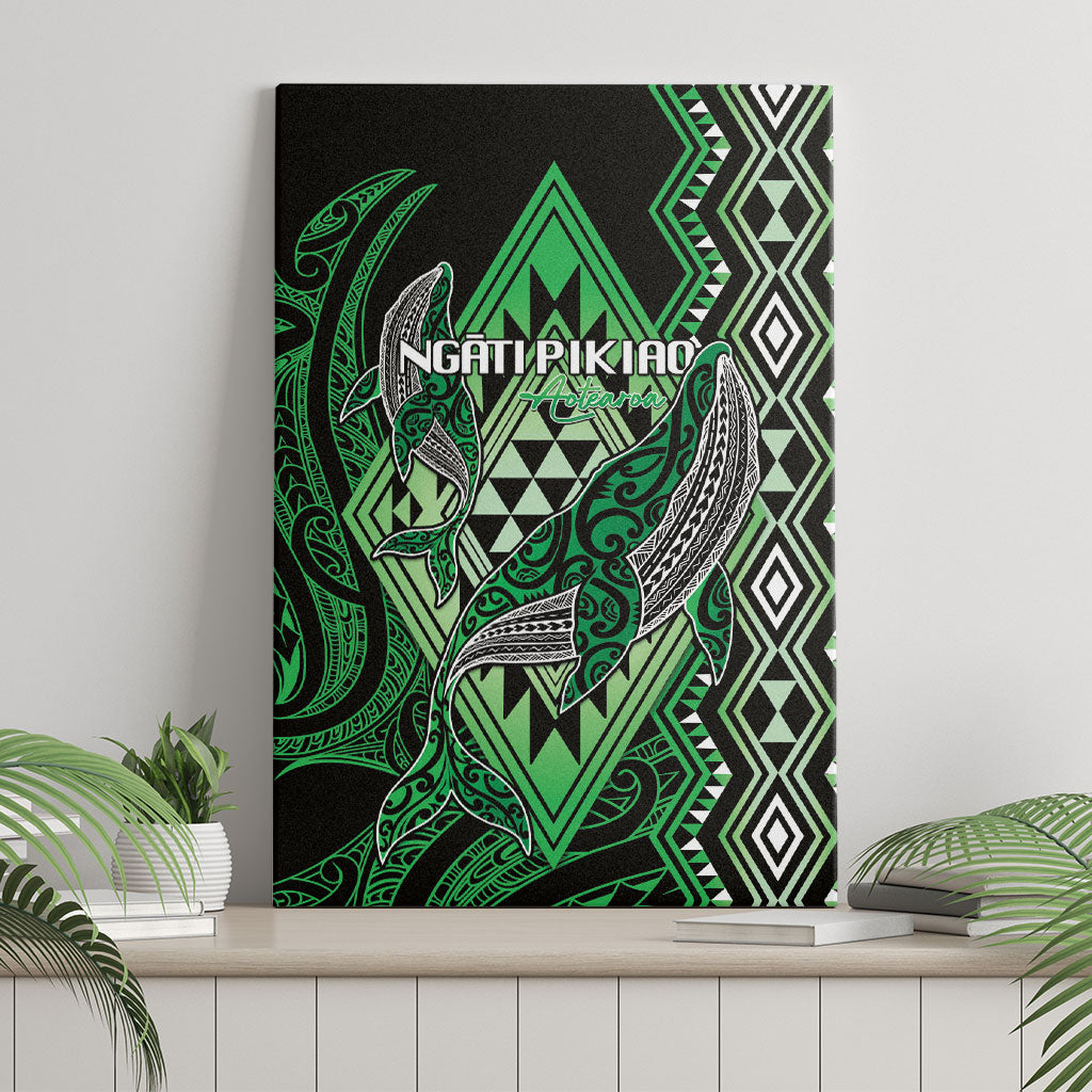 Aotearoa Iwi Ngati Pikiao Canvas Wall Art NZ Maori Humpback Whale Taniko Motifs LT14 - Polynesian Pride