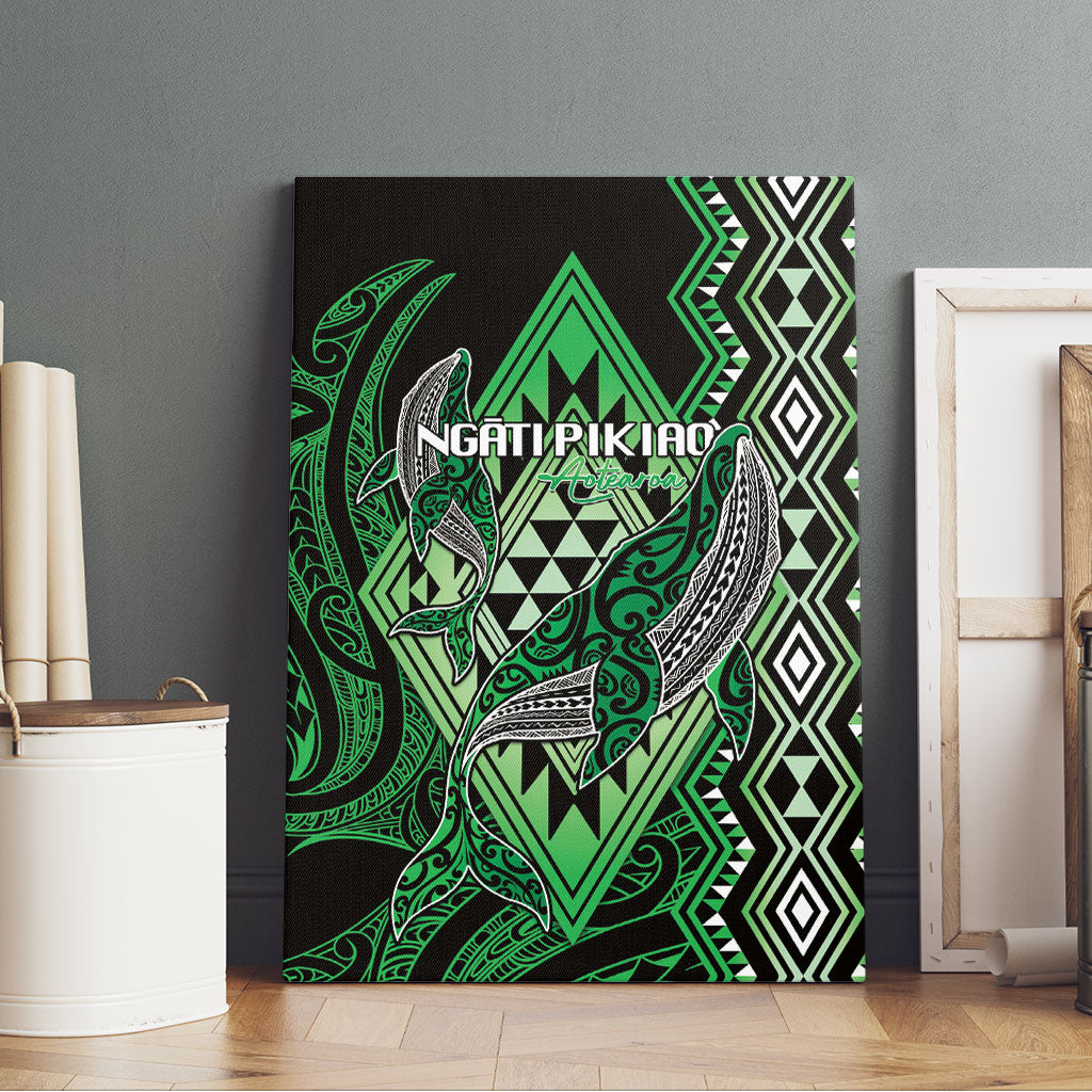 Aotearoa Iwi Ngati Pikiao Canvas Wall Art NZ Maori Humpback Whale Taniko Motifs LT14 - Polynesian Pride