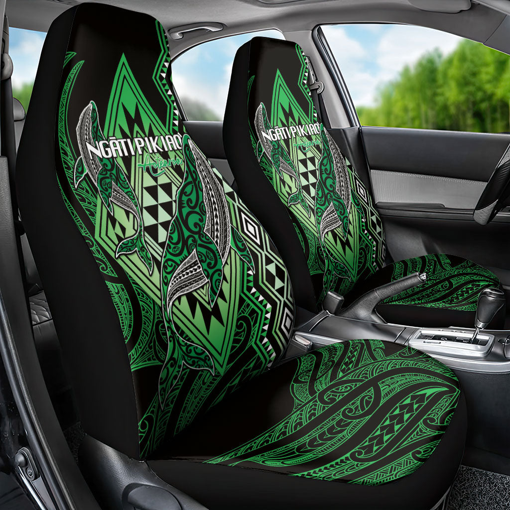 Aotearoa Iwi Ngati Pikiao Car Seat Cover NZ Maori Humpback Whale Taniko Motifs LT14 - Polynesian Pride