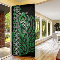 Aotearoa Iwi Ngati Pikiao Personalised Door Cover NZ Maori Humpback Whale Taniko Motifs LT14 - Polynesian Pride