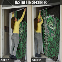 Aotearoa Iwi Ngati Pikiao Personalised Door Cover NZ Maori Humpback Whale Taniko Motifs LT14 - Polynesian Pride