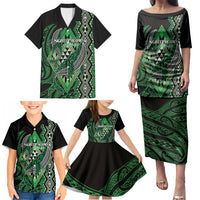 Aotearoa Iwi Ngati Pikiao Personalised Family Matching Puletasi and Hawaiian Shirt NZ Maori Humpback Whale Taniko Motifs LT14 - Polynesian Pride