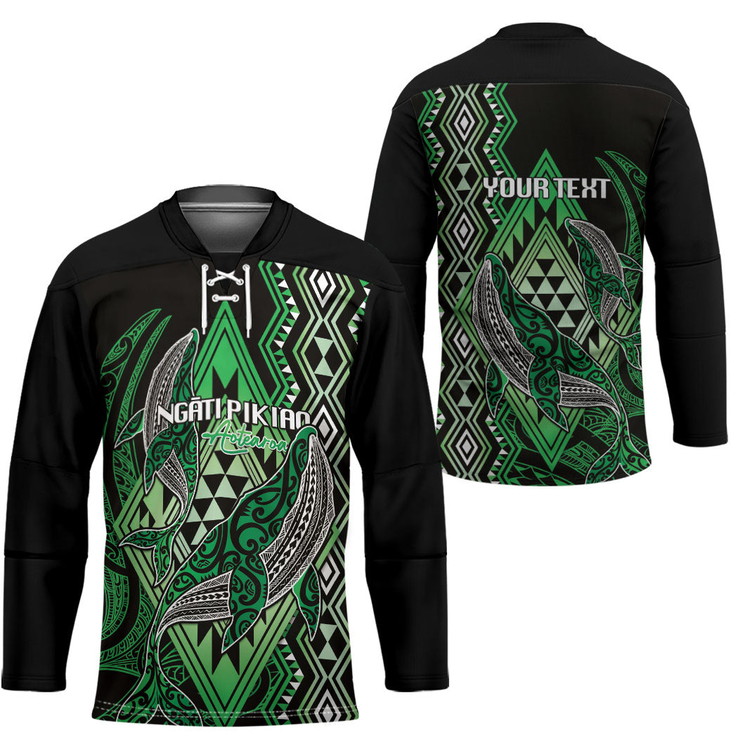 Aotearoa Iwi Ngati Pikiao Personalised Hockey Jersey NZ Maori Humpback Whale Taniko Motifs LT14 - Polynesian Pride