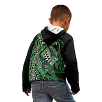Aotearoa Iwi Ngati Pikiao Personalised Kid Hoodie NZ Maori Humpback Whale Taniko Motifs LT14 - Polynesian Pride