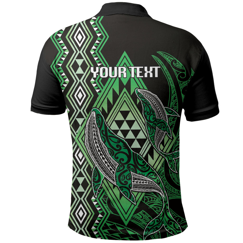 Aotearoa Iwi Ngati Pikiao Personalised Polo Shirt NZ Maori Humpback Whale Taniko Motifs LT14 - Polynesian Pride