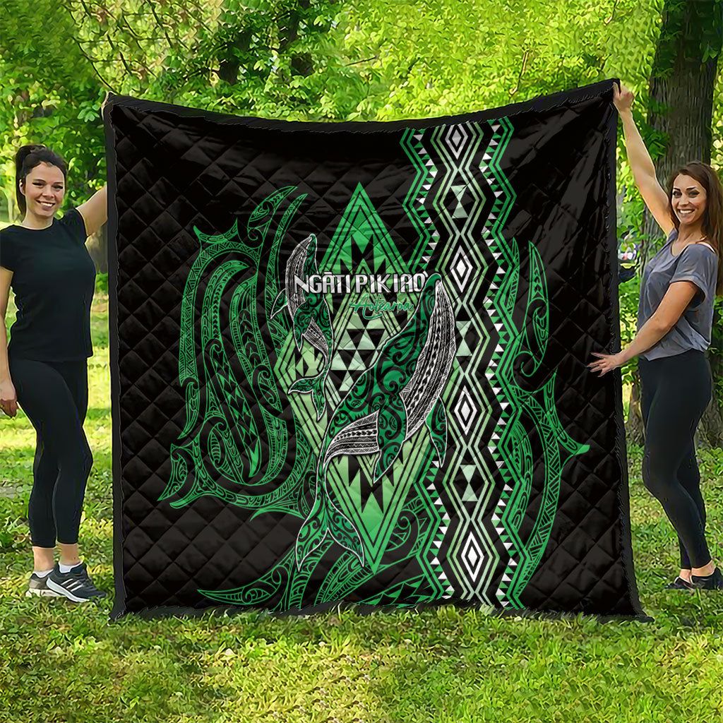 Aotearoa Iwi Ngati Pikiao Quilt NZ Maori Humpback Whale Taniko Motifs LT14 - Polynesian Pride