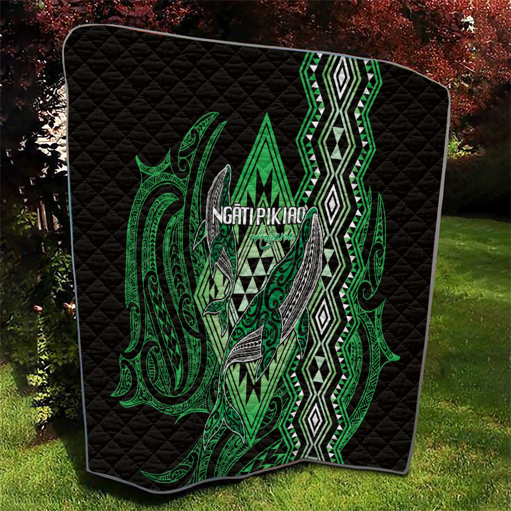 Aotearoa Iwi Ngati Pikiao Quilt NZ Maori Humpback Whale Taniko Motifs LT14 - Polynesian Pride