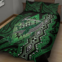 Aotearoa Iwi Ngati Pikiao Quilt Bed Set NZ Maori Humpback Whale Taniko Motifs LT14 - Polynesian Pride