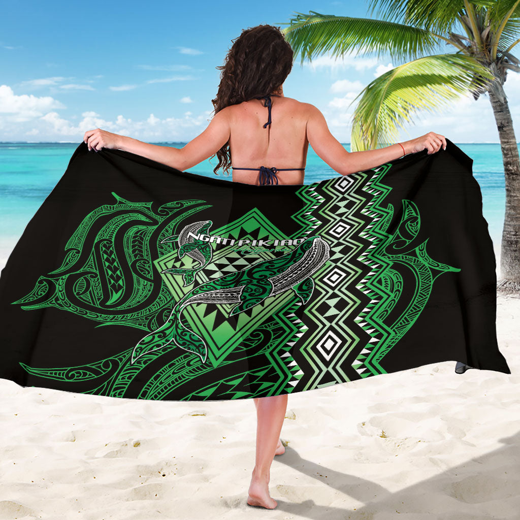 Aotearoa Iwi Ngati Pikiao Sarong NZ Maori Humpback Whale Taniko Motifs LT14 - Polynesian Pride