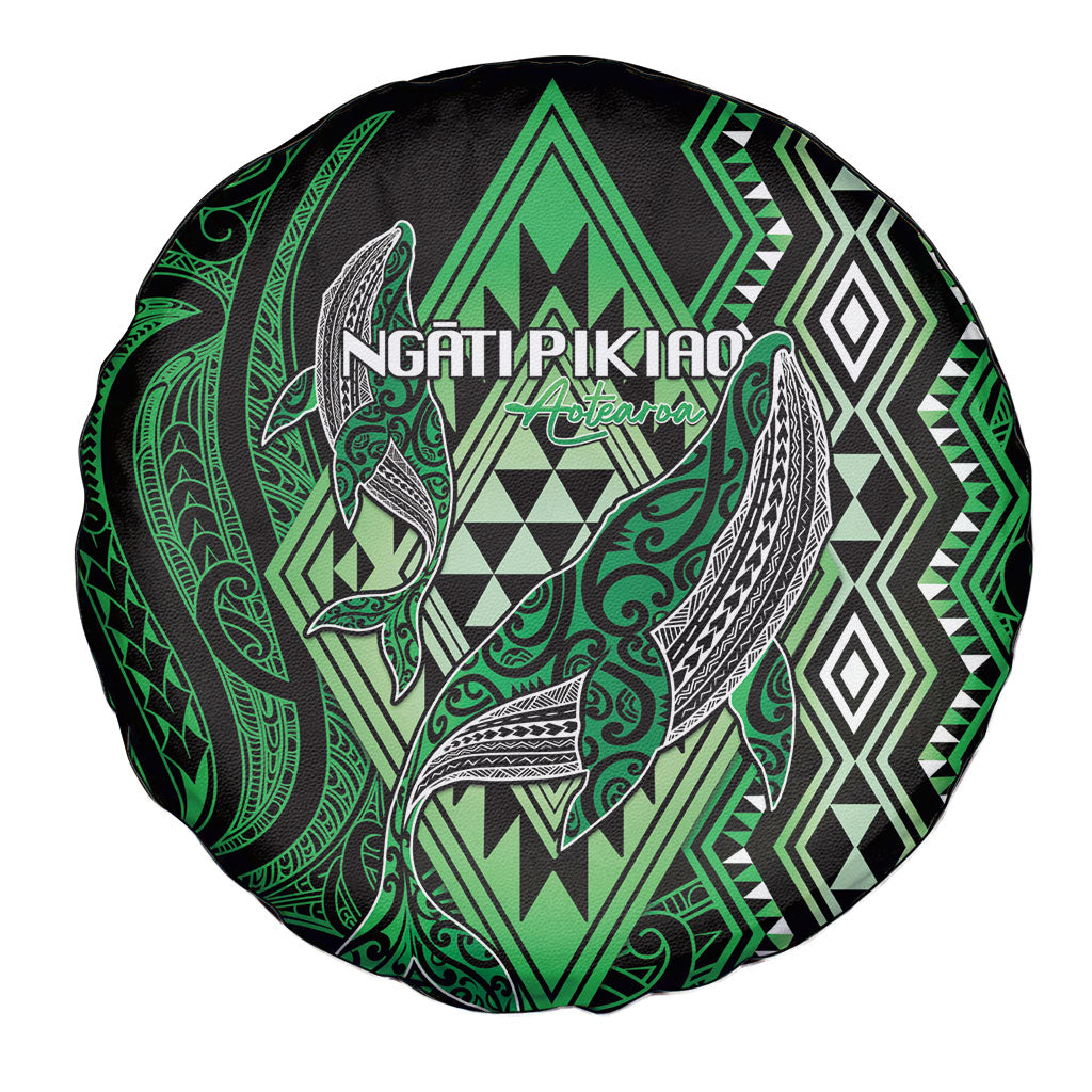 Aotearoa Iwi Ngati Pikiao Spare Tire Cover NZ Maori Humpback Whale Taniko Motifs LT14 - Polynesian Pride