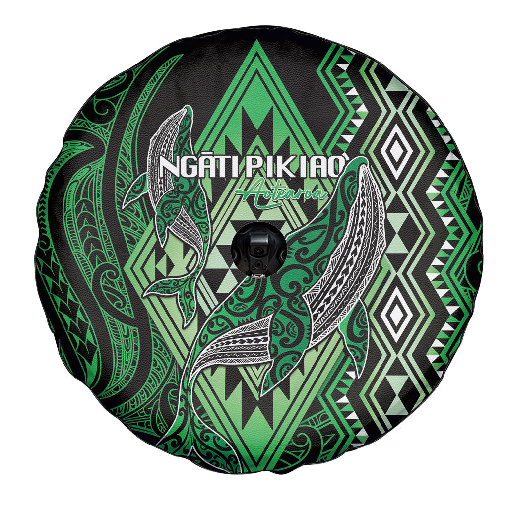 Aotearoa Iwi Ngati Pikiao Spare Tire Cover NZ Maori Humpback Whale Taniko Motifs LT14 - Polynesian Pride