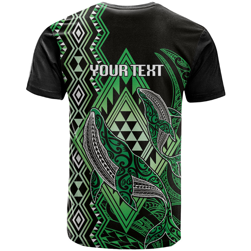Aotearoa Iwi Ngati Pikiao Personalised T Shirt NZ Maori Humpback Whale Taniko Motifs LT14 - Polynesian Pride