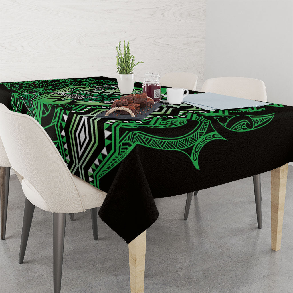 Aotearoa Iwi Ngati Pikiao Tablecloth NZ Maori Humpback Whale Taniko Motifs LT14 - Polynesian Pride