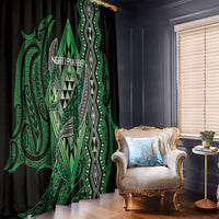 Aotearoa Iwi Ngati Pikiao Window Curtain NZ Maori Humpback Whale Taniko Motifs LT14 - Polynesian Pride