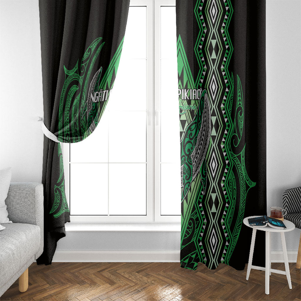 Aotearoa Iwi Ngati Pikiao Window Curtain NZ Maori Humpback Whale Taniko Motifs LT14 - Polynesian Pride