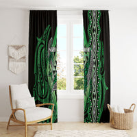 Aotearoa Iwi Ngati Pikiao Window Curtain NZ Maori Humpback Whale Taniko Motifs LT14 - Polynesian Pride