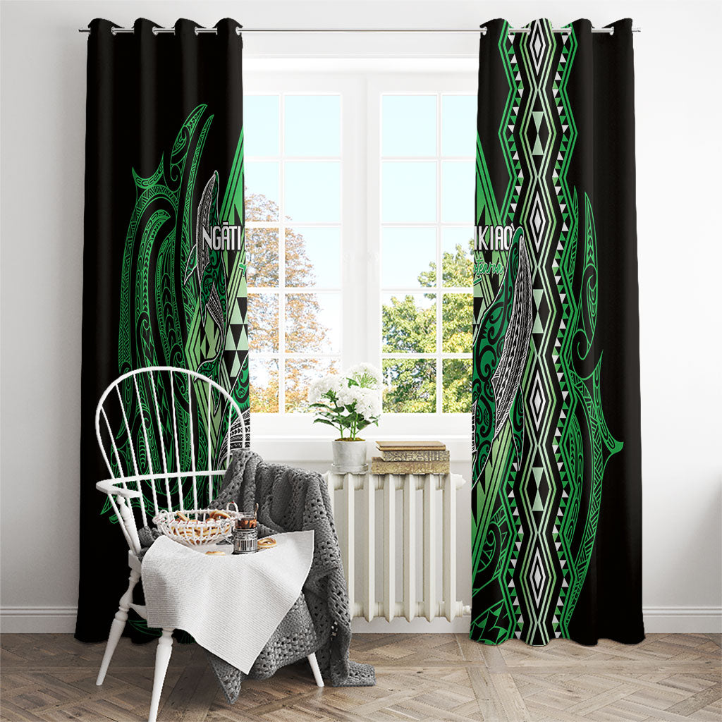 Aotearoa Iwi Ngati Pikiao Window Curtain NZ Maori Humpback Whale Taniko Motifs LT14 - Polynesian Pride
