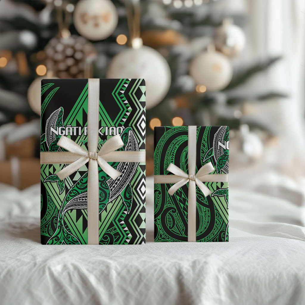 Aotearoa Iwi Ngati Pikiao Wrapping Paper NZ Maori Humpback Whale Taniko Motifs LT14 - Polynesian Pride