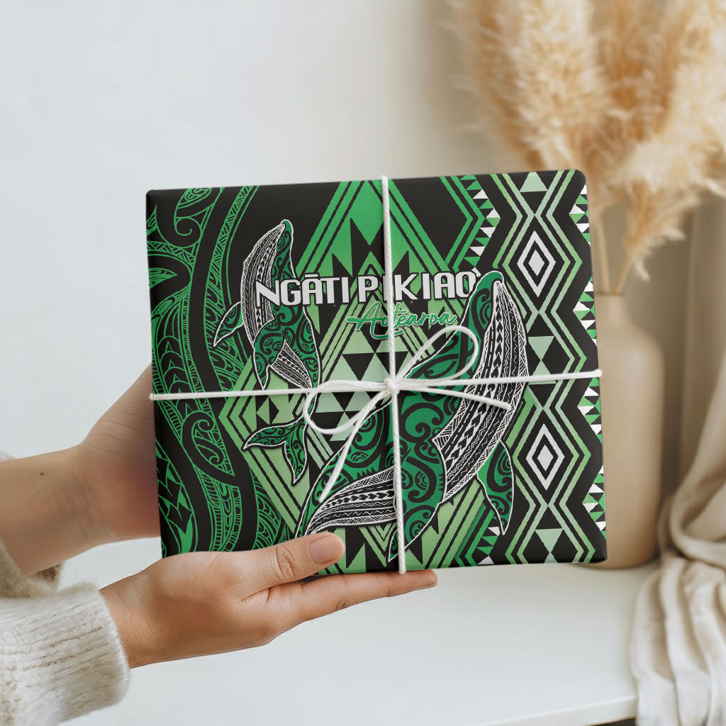 Aotearoa Iwi Ngati Pikiao Wrapping Paper NZ Maori Humpback Whale Taniko Motifs LT14 - Polynesian Pride